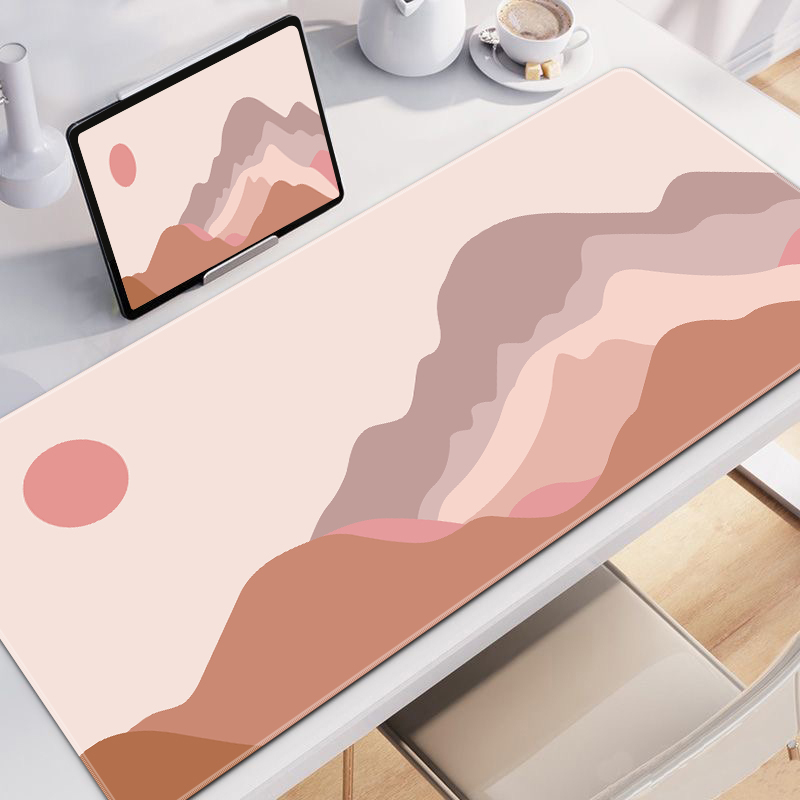 简约莫兰蒂色鼠标垫超大号笔记本办公桌面键盘垫创意定制电脑桌垫