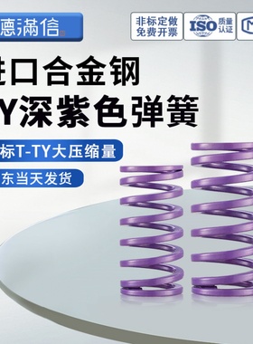 深紫色TY大压缩量中荷重模具弹簧怡合达矩形弹簧模具螺旋压缩扁簧