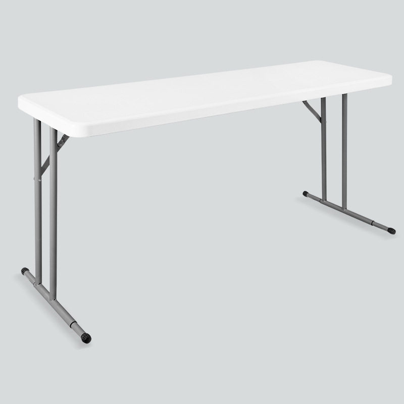 吹塑折叠会议桌152*45CM折叠窄桌HDPE塑料折叠桌小型简易培训桌椅