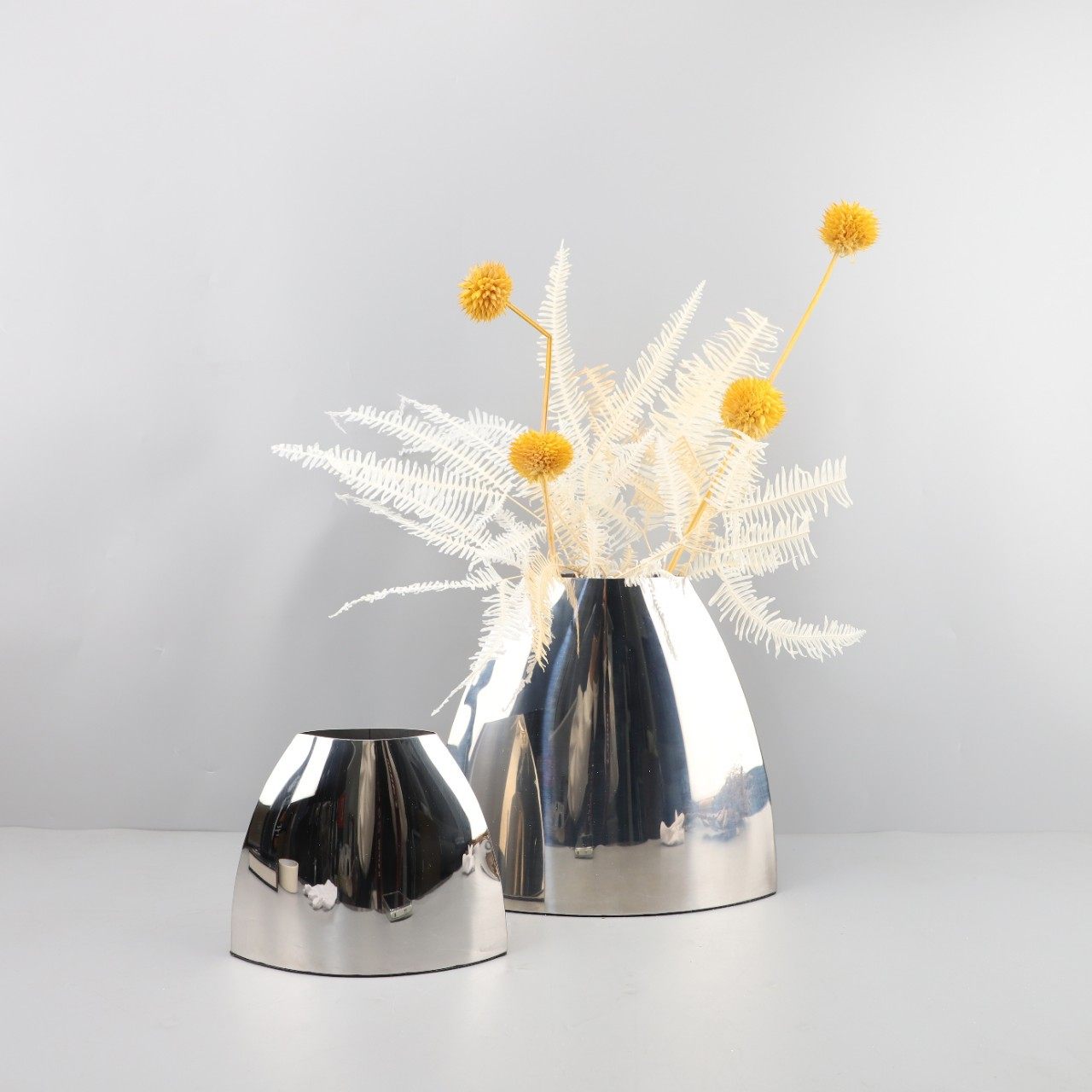 现代简约创意不锈钢镜面花器卧室玄关茶几客厅办公室书房家居摆件,模玩/动漫/周边/娃圈三坑/桌游,文化/体育周边,淘宝优惠券,粉丝福利购,淘宝优惠卷