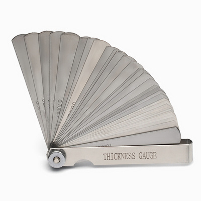 32 片钢塞尺（0.0008 英寸至 0.040 英寸），公制和英制厚度塞尺