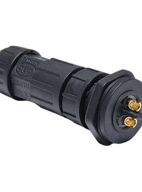 利路通LLT-M19-2P-18P快卡前装公针面板防水连接器，防水航空插头