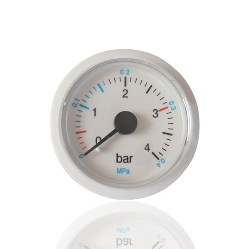 东莞供应直插式壁挂炉压力表毛细管水压表轴向Y37 4BAR厂直供批发