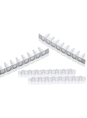 LABSELECT(甄选)PST-0108-FT-W 0.1ml平盖八排管(含盖),白色管