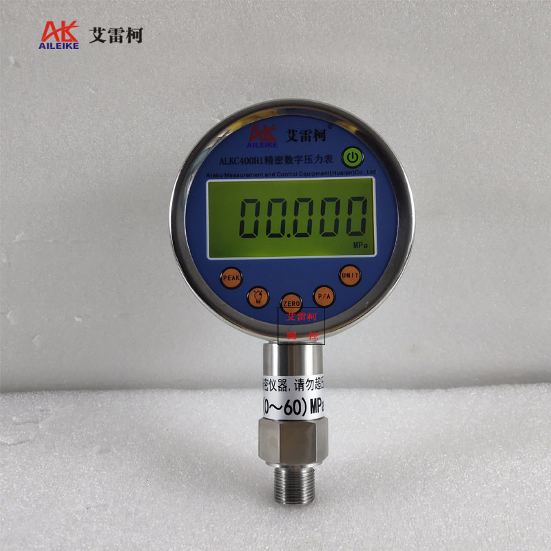 艾雷柯 数字压力表ALKC400H1 0~60MPa 5位数显准确度0.1级