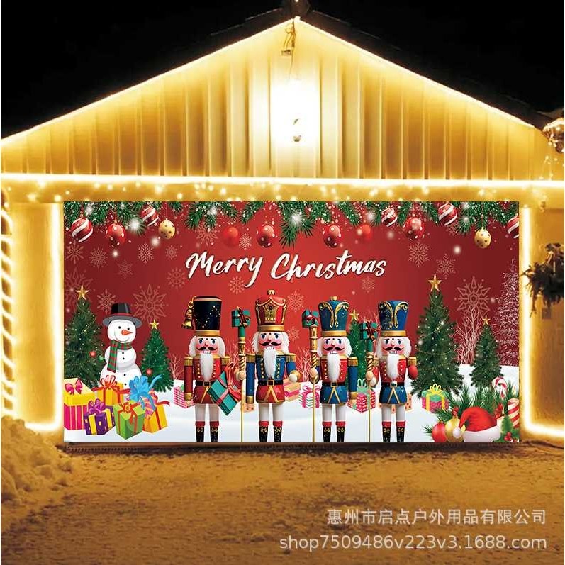 圣诞胡桃夹子士兵圣诞车库门贴背景布圣诞节派对大尺寸横幅,节庆用品/礼品,圣诞装饰品,淘宝优惠券,粉丝福利购,淘宝优惠卷