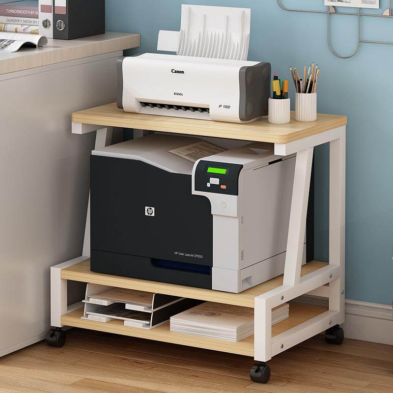 落地可移动桌下带轱辘打印机置物架多层家用多功能收纳整理架子