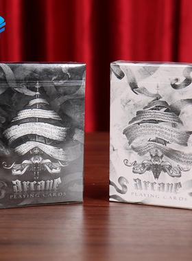 北方魔术道具 黑白神秘幽灵单车扑克牌 Black Arcane Ellusionist