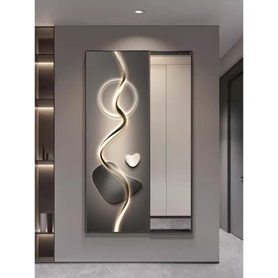 GULAGOS轻奢高级灰现代隐藏式全身镜装饰画穿衣镜玄关挂画镜子画