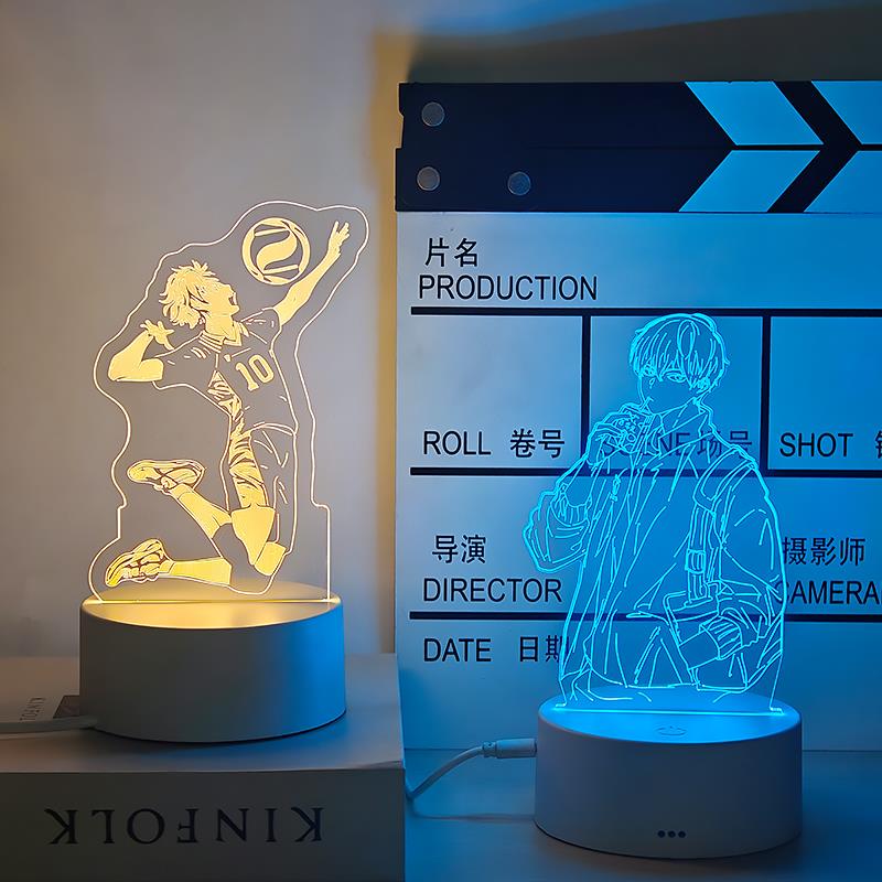 排球少年影山飞雄日向翔阳动漫周边桌面摆件氛围小夜灯送男生礼物