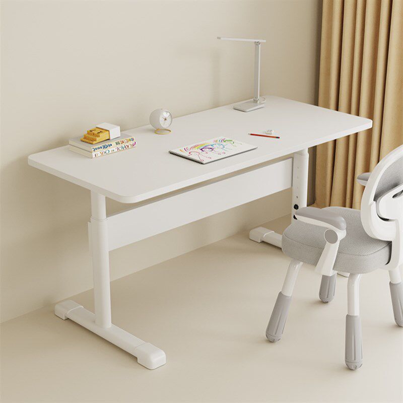 实木儿童学习桌高度调节写字桌手动可升降书桌小学生家用作业课桌
