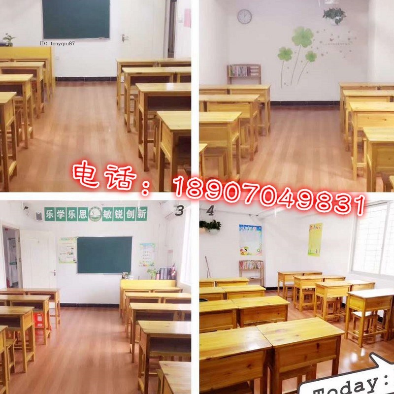 老式实木课桌椅学生课桌凳木质课桌椅培训班学习课桌中小学采购