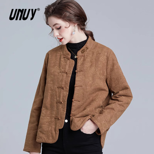 氣質(zhì)盤扣唐裝 高級感新中式 國風(fēng)短款 棉服女2025秋冬季 刺繡棉襖外套