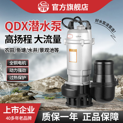 凌霄潜水泵QDX/QD家用工业农用灌溉大流量抽水机380V滴灌220V水泵