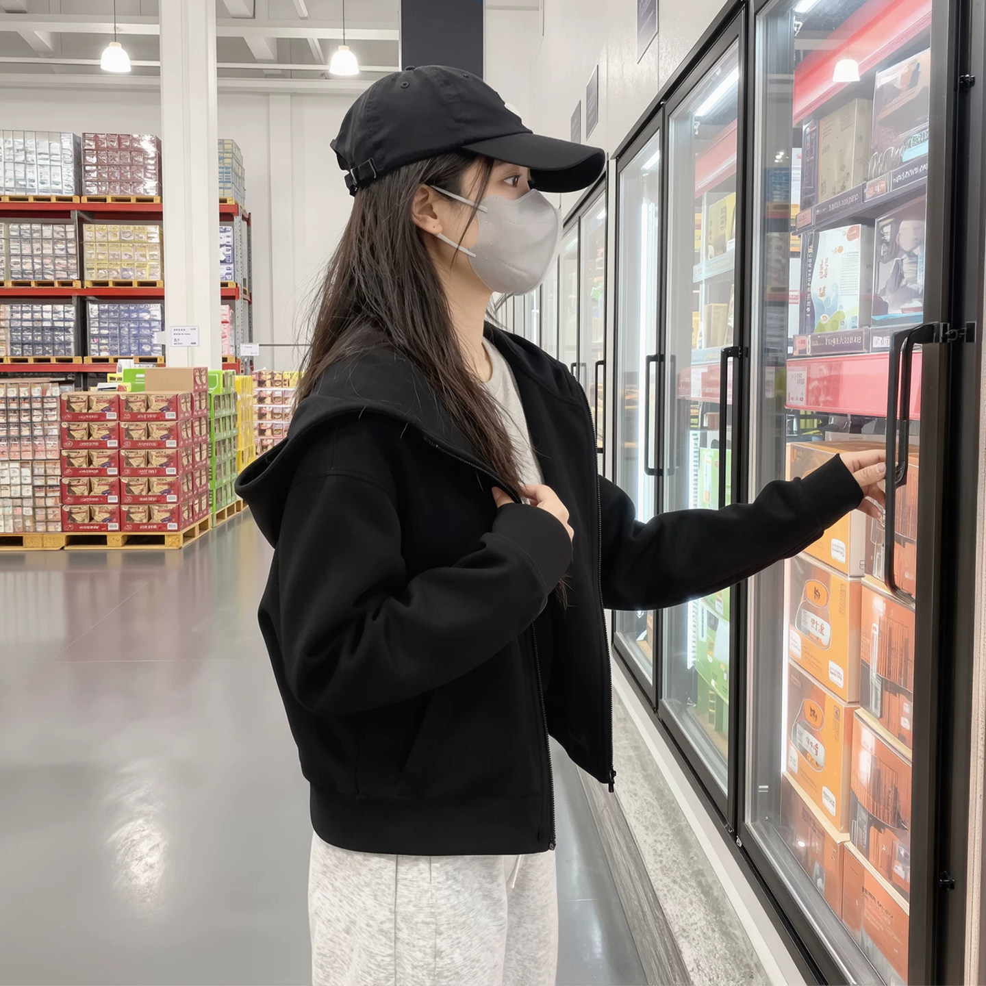 春秋韩系连帽卫衣女款短外套图片