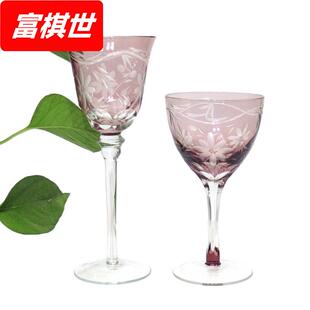 水晶玻璃杯高脚杯红酒杯葡萄酒杯香槟杯手工雕刻家用装 欧式 饰礼品