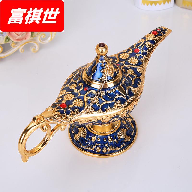 阿拉丁神灯锡器复古欧式工艺品合金阿创意工艺摆设品俄罗斯许愿灯