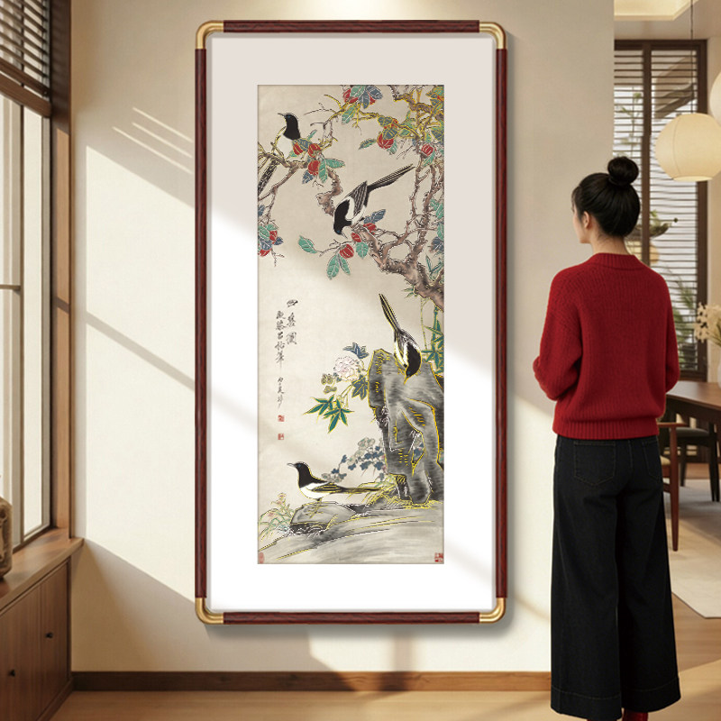 名家画作复刻铜板雕刻画入户玄关装饰画孔雀图挂画花鸟图案铜雕画,家居饰品,铜雕画,淘宝优惠券,粉丝福利购,淘宝优惠卷