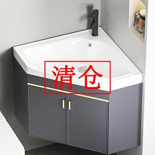 洗手盆柜组合卫生间陶瓷转角洗脸盆家用三角洗漱台池 小户型挂墙式