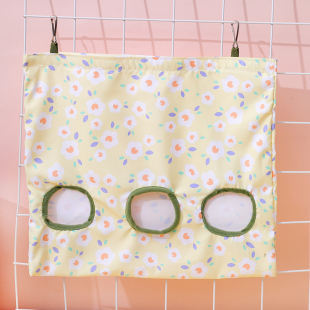 兔兔荷兰猪草盒喂草袋子悬挂式挂笼子食盆防咬大容量兔子草袋草架