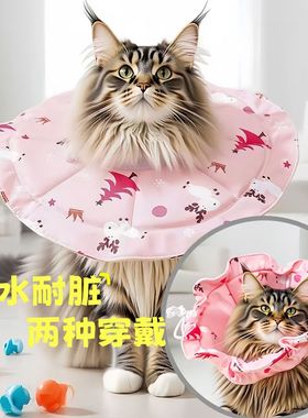 猫咪绝育术后防舔脖套可爱薄款耻辱圈宠物项圈医院专用伊丽莎白圈