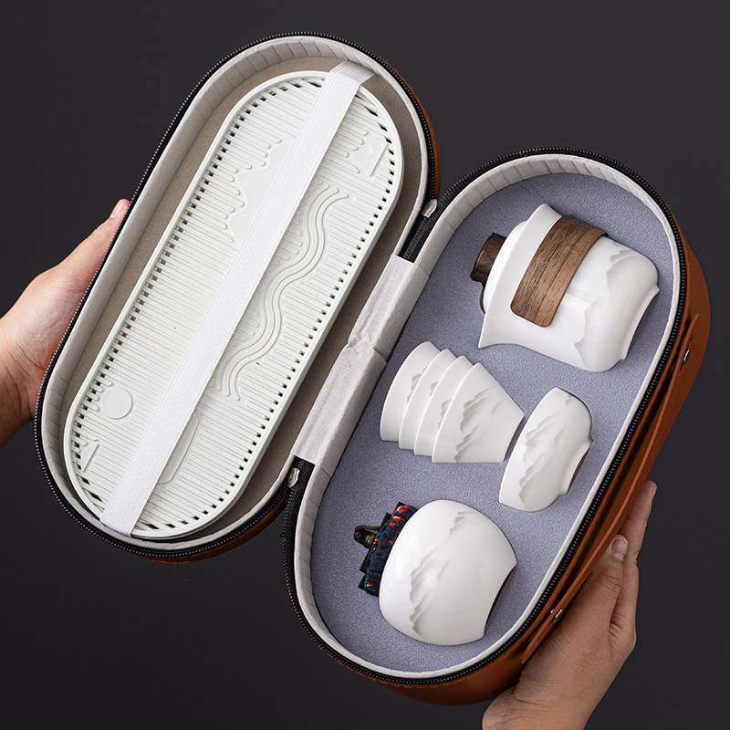 板脂玉旅行茶具便携快杯户外携带袋户外露营套装功夫一人单饮,餐饮具,旅行茶具,淘宝优惠券,粉丝福利购,淘宝优惠卷