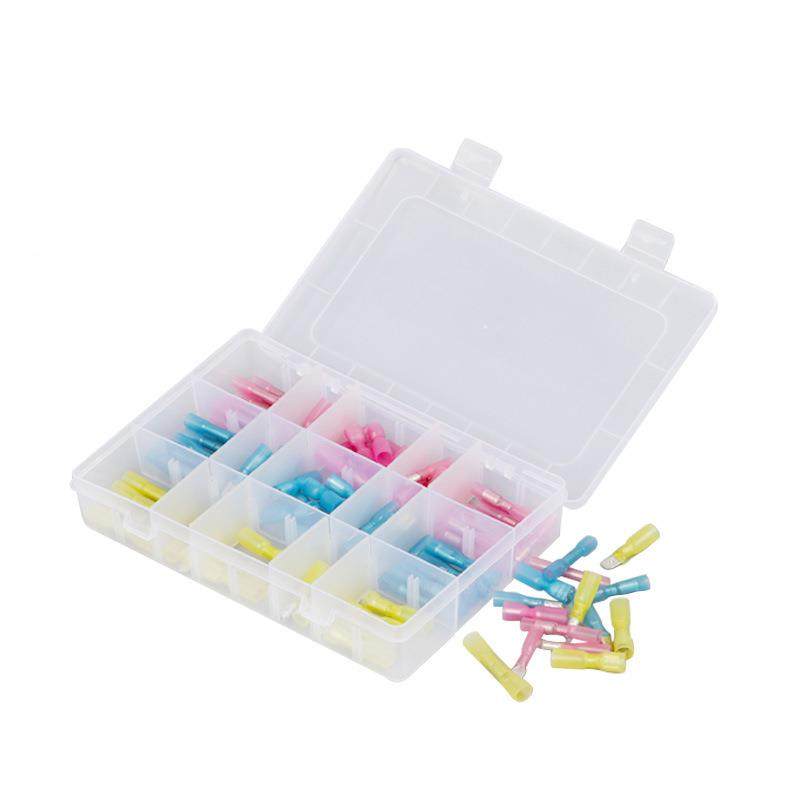 125PCS组合电工电气公母接线端子组合热缩端子对接端子格套装接头