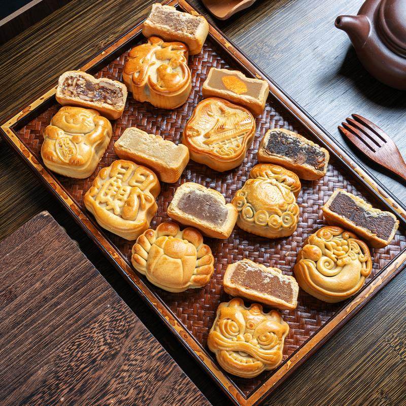 新货25年新款中秋月饼经典广式五仁散装公司企业采购糕点礼盒