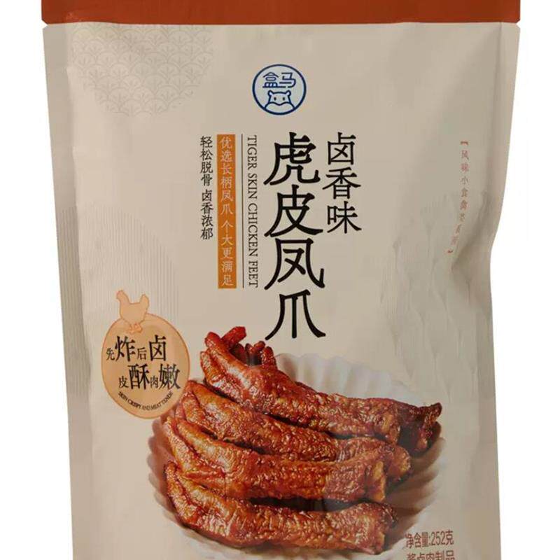 新货盒马虎皮鸡爪红烧风味
