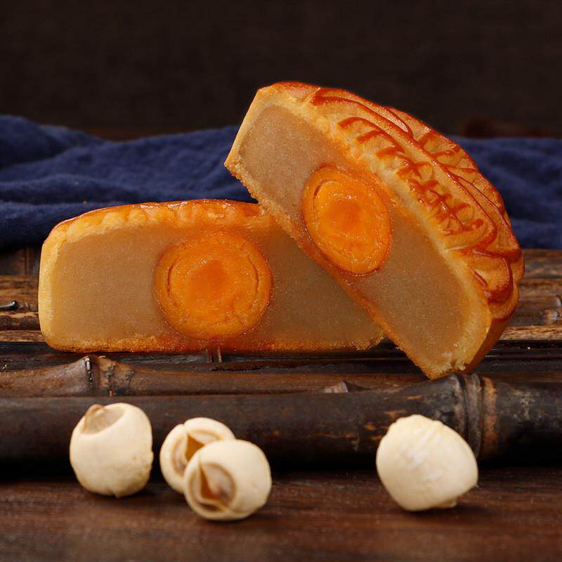 中秋广式月饼双蛋黄莲蓉豆沙老式五仁流心奶黄多口味散装送礼盒装