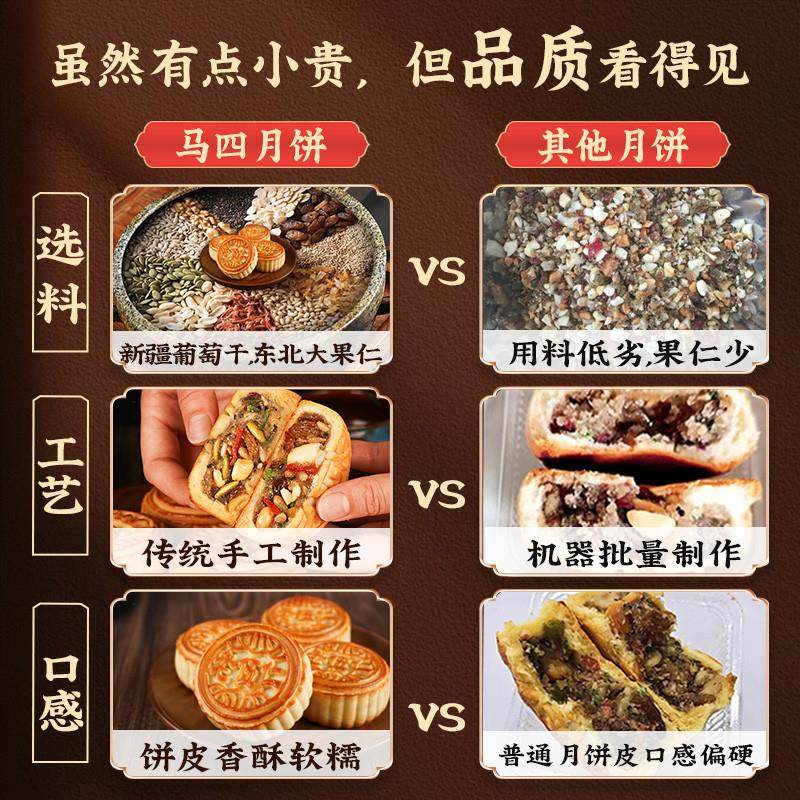 大月饼老式五仁大月饼礼盒装传统冰糖青红丝中秋手工清真月饼