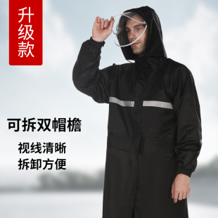 单人全身防暴雨男女大码 雨衣加长款 连体雨披成人户外值勤防护雨服
