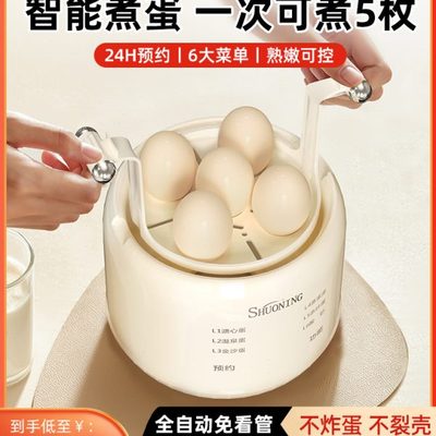 烁宁煮蛋器家用自动断电蒸蛋器宿舍新款水煮鸡蛋神器多功能早餐机