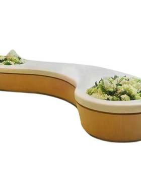 玻璃钢户外广场坐凳定制异形树池公园花坛长条凳学校商场休闲座椅