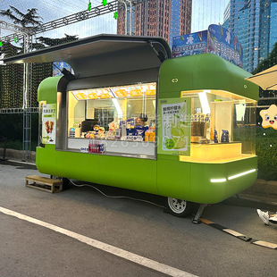 移动售卖车夜市美食车户外街边摆摊车多功能电动小吃车商业街餐车