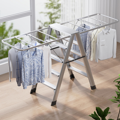 梯子家用折叠室内多功能晾衣架两用加厚伸缩铝合金人字梯登高楼梯