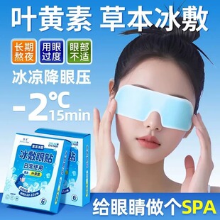 叶黄素冰敷眼罩降眼压冷敷贴冰袋内胆冰凉缓解眼疲劳一次性眼贴