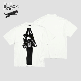LADYGAGA嘎嘎演唱会蝙蝠短袖T恤黑狗THE BLACK DOG嘿犬