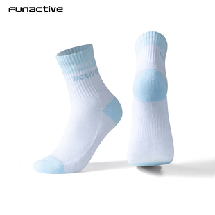 funactive男女童防臭运动中筒袜中大童儿童透气袜网球羽毛球袜子
