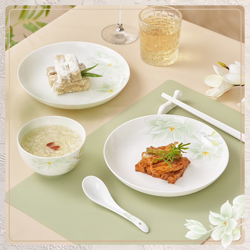 华光国瓷抗菌碗碟餐具套装家用无铅骨瓷餐具中式高温釉中彩礼盒装,餐饮具,餐具瓷器套装,淘宝优惠券,粉丝福利购,淘宝优惠卷