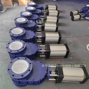 DN40 125 150 100 25气动陶瓷法兰双闸板阀 Z644TC