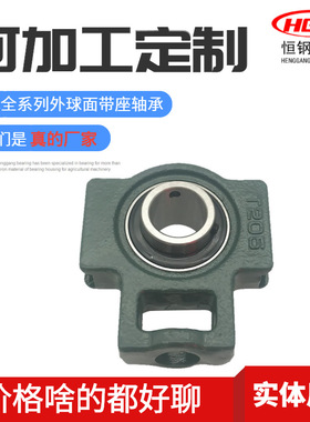 现货 T型滑道轴承座UCT216-UCT217-UCT218顶丝外球面带滑块轴承座