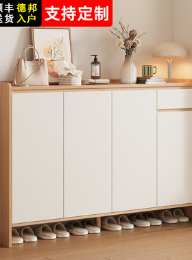 实木鞋柜家用过道电梯门口楼道新款2025爆款室内外大容量多层超大