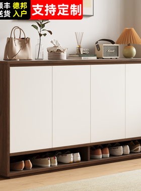 实木鞋柜家用门口大容量多层超大入户玄关2025新款楼道门外走廊用