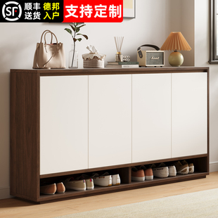 实木鞋柜家用门口大容量多层超大入户玄关2025新款楼道门外走廊用