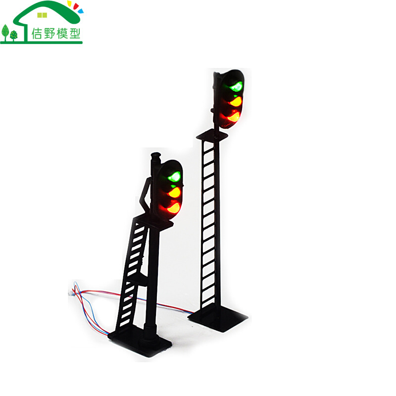 迷你铁路红绿灯模型微缩景观信号指示灯建筑火车沙盘场景摆件材料