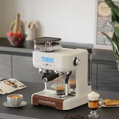 CASABREWS/咖佰士家用小商用半自动咖啡机意式研磨萃取奶泡一体机