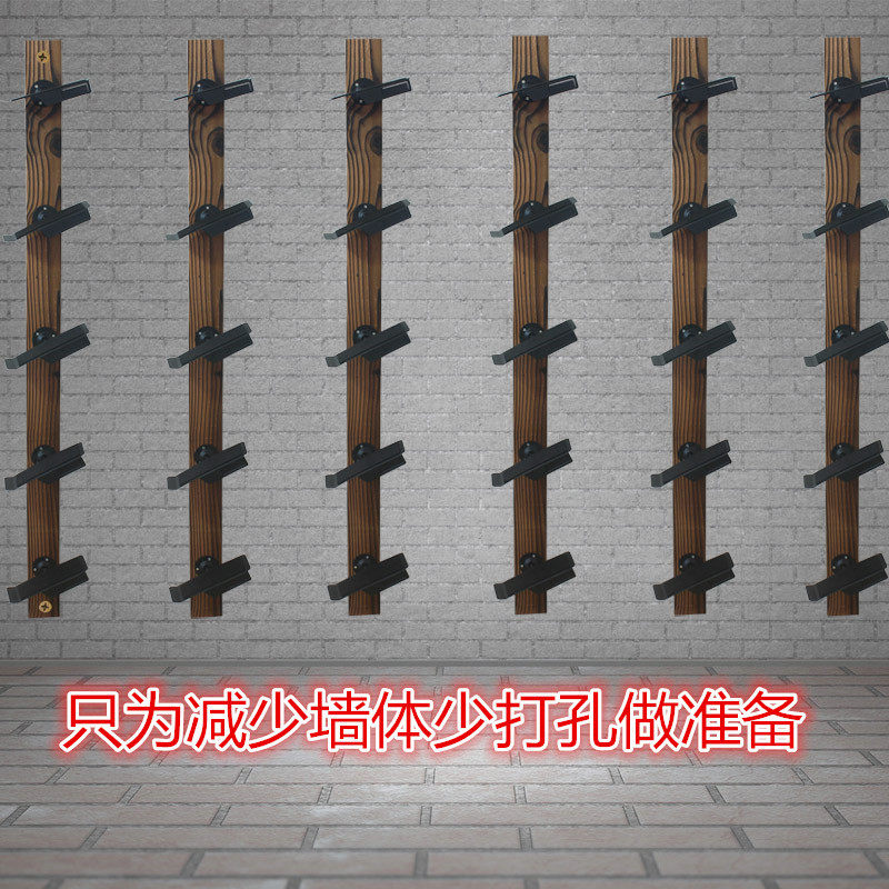 节省空间安装简单上墙木质鞋展示架