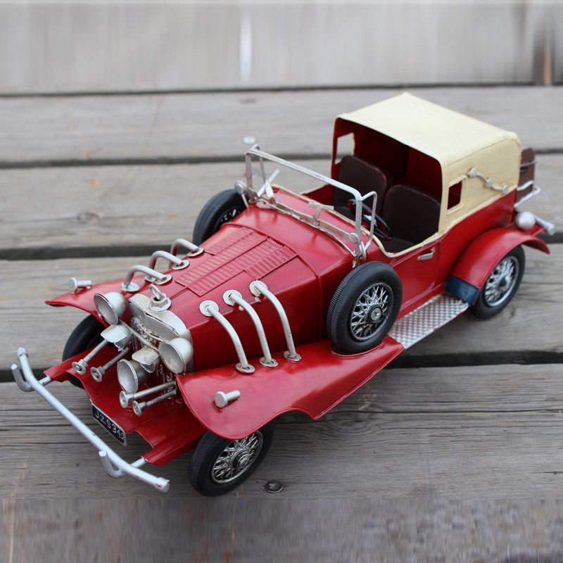 复古铁皮老爷车模型 汽车家居摆件金属工艺品 神剑代维莱跑车,模玩/动漫/周边/娃圈三坑/桌游,文化/体育周边,淘宝优惠券,粉丝福利购,淘宝优惠卷