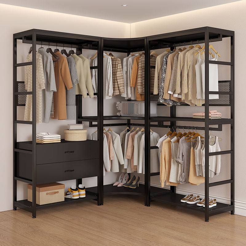 步入式金属衣柜卧室家用挂衣架多层组合落地式置物架开放式衣帽间,住宅家具,衣帽架,淘宝优惠券,粉丝福利购,淘宝优惠卷
